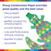 Construction Paper, Medium Weight, Hot Pink, 12" x 18", 50 Sheets Per Pack, 5 Packs
