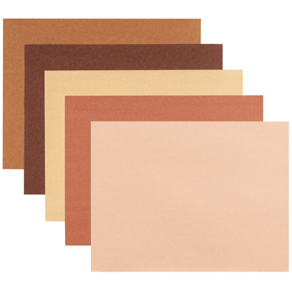 Shades of Me Construction Paper, Medium Weight, 5 Assorted Skin Tone Colors, 9" x 12", 50 Sheets Per Pack, 5 Packs