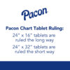 Chart Tablet, No Cover, 1" Ruled, 24" x 32", 70 Sheets