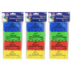 Magnetic Chalk & Whiteboard Eraser, 4 Assorted Colors, 2.25" x 4.25", 4 Erasers Per Pack, 3 Packs