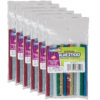Hot Glue Sticks, 6 Assorted Glitter Colors, 4" x 0.31", 12 Per Pack, 6 Packs
