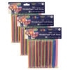 WonderFoam Jumbo Craft Sticks, Assorted Colors, 6" x 3-4", 100 Per Pack, 3 Packs