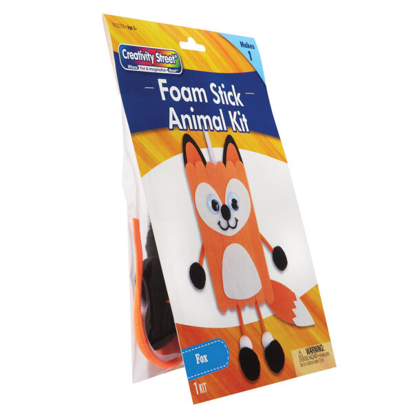 Foam Stick Animal Kit, Fox, 6.75" x 11" x 1", 6 Kits