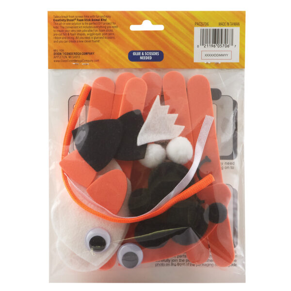Foam Stick Animal Kit, Fox, 6.75" x 11" x 1", 6 Kits