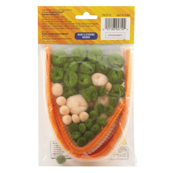 ERSPACAC5710-6_1.jpg Pom Pon Animal Kit, Turtle Family, Assorted Sizes, 3 Turtles Per Kit, 6 Kits
