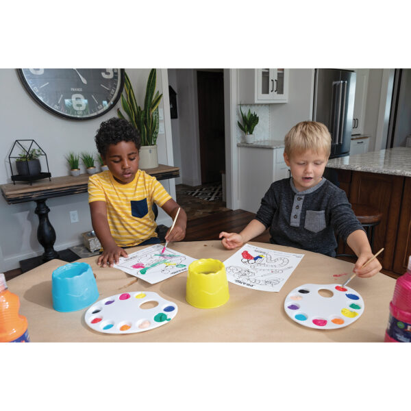 Palette-Shaped Paint Trays, White, 9" x 6.75", 2 Per Pack, 6 Packs