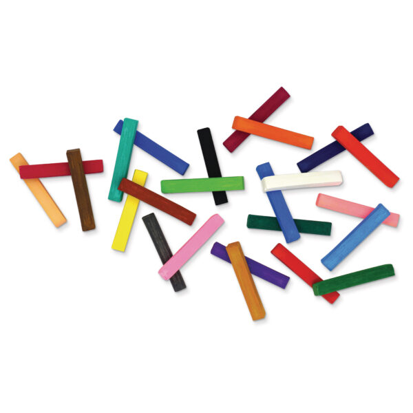 Square Artist Pastels, 24 Assorted Colors, 6 Each, 2-3-8" x 3-8" x 3-8", 144 Pieces
