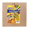 Square Artist Pastels, 24 Assorted Colors, 6 Each, 2-3-8" x 3-8" x 3-8", 144 Pieces