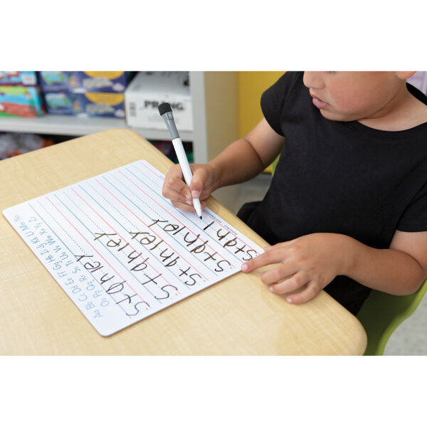 ERSPACAC9877C1-5_1-1.jpg Handwriting Whiteboard Dry Erase Set, 2-Sided, Ruled-Plain, with Marker-Eraser, 9" x 12", 5 Sets