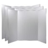 Foam Presentation Board, White, 1-2" Faint Grid 28" x 22", Pack of 3