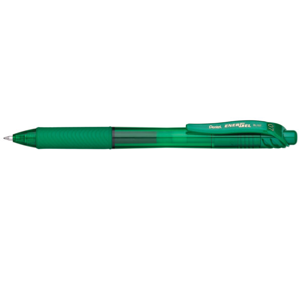 EnerGel-X Retractable Liquid Gel Pen, Green, Pack of 12