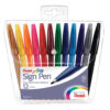 Sign Pen, Fine Point Color Markers, Assorted, Pack of 12