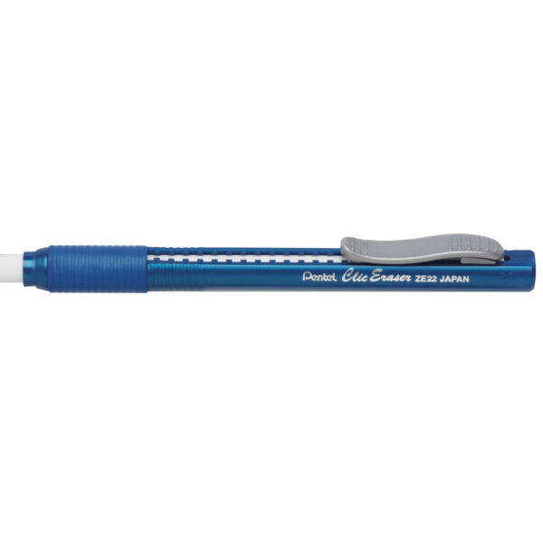 Clic Erasers Grip, Blue Barrel, Pack of 12