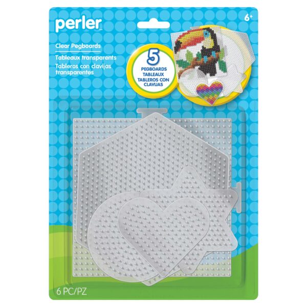 ERSPER22750-3_1.jpg Small & Large Basic Shapes Clear Pegboards, 5 Per Pack, 3 Packs