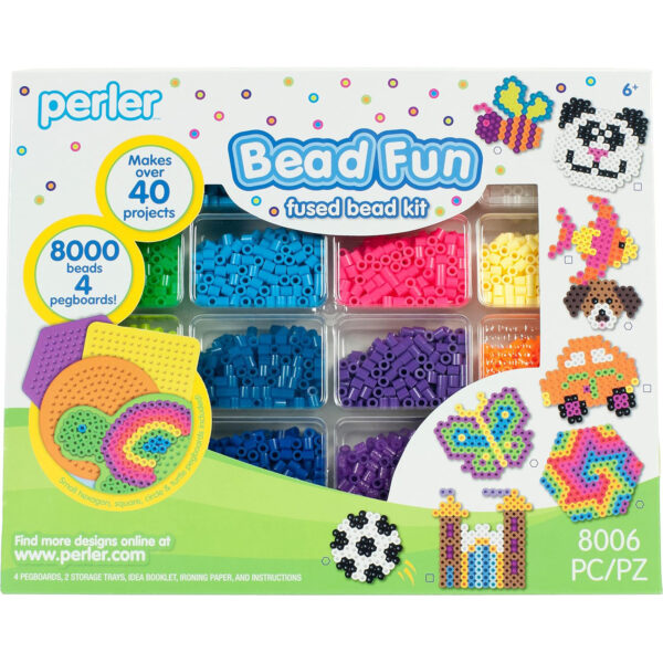 Bead Fun Fused Bead Activity Kit & Storage Trays, 8006 Pieces