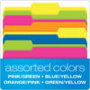 Twisted Glow File Folders, Letter Size, Assorted Colors, 1-3 Cut, 12 Per Pack, 2 Packs