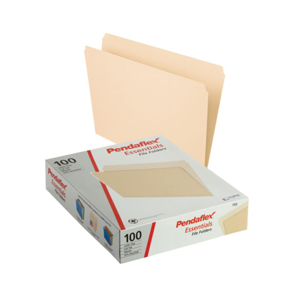 ERSPFX752.jpg File Folders, Letter Size, Manila, Straight Cut, Box of 100