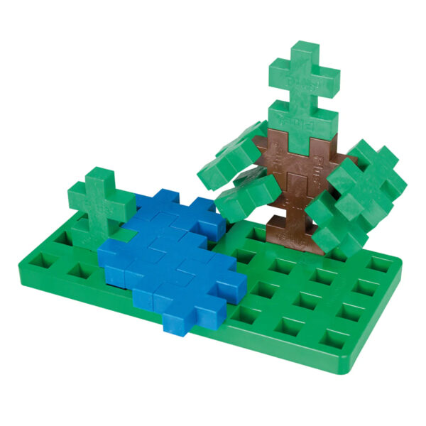 Building Blocks Big Baseplate Duo, Green & White, Pack of 2