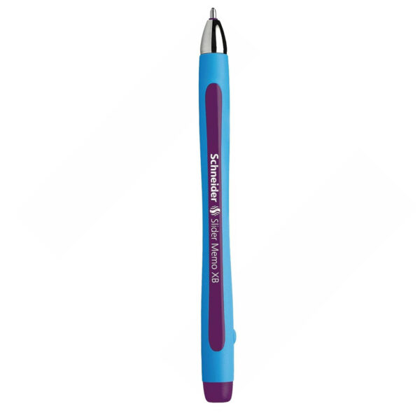 Slider Memo XB Ballpoint Pen, 1.4 mm, Violet Ink, Box of 10 Pens
