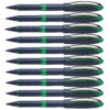One Business Rollerball Pens, 0.6mm, Green, Pack of 10