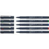 Pictus Fineliners, Wallet, 5 Pieces, Assorted Colors and Sizes