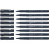 Pictus Fineliners, Wallet, 8 Pieces, Black Ink, Assorted Sizes