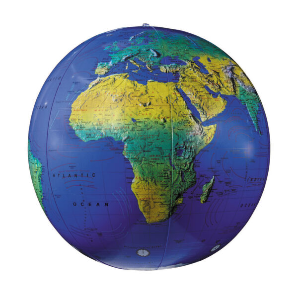 Inflatable Topographical Globe, 12", Pack of 2