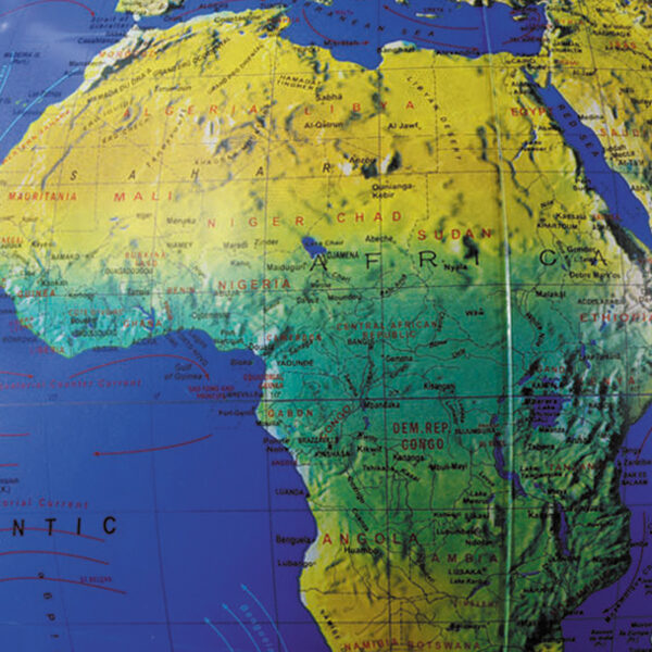 Inflatable Topographical Globe, 12", Pack of 2
