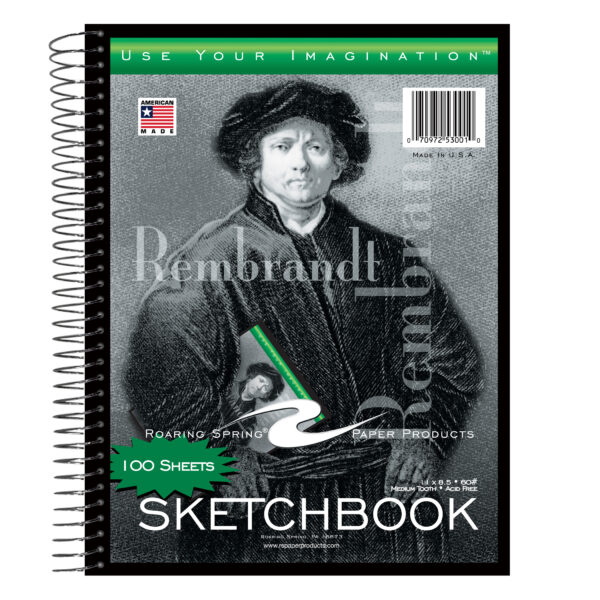 Sketchbook, 11" x 8-1-2", 100 Sheets, Pack of 2
