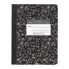 ERSROA77227-6_2.jpg Composition Book, 5x5 Graph, 80 Sheets, 9.75" x 7.5", Black Marble, Pack of 6