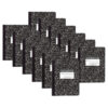 ERSROA77260-12.jpg Composition Book, Unruled, 50 Sheets, 9.75" x 7.5" , Black Marble, Pack of 12