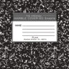ERSROA77260-12_2.jpg Composition Book, Unruled, 50 Sheets, 9.75" x 7.5" , Black Marble, Pack of 12