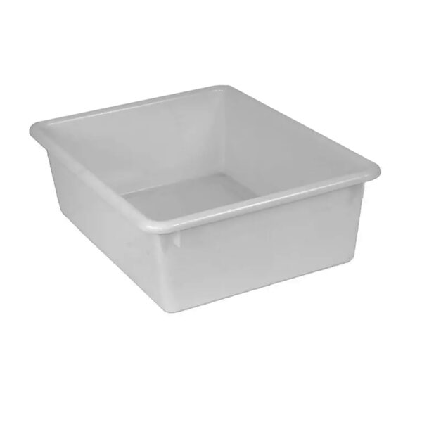 Double Stowaway Tray with Lid, White