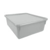 Double Stowaway Tray with Lid, White