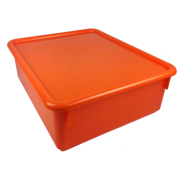 Double Stowaway Tray with Lid, Orange