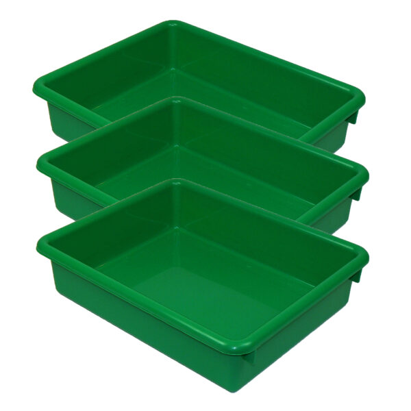 ERSROM15105-3.jpg Stowaway 3" Letter Tray no Lid, Green, Pack of 3
