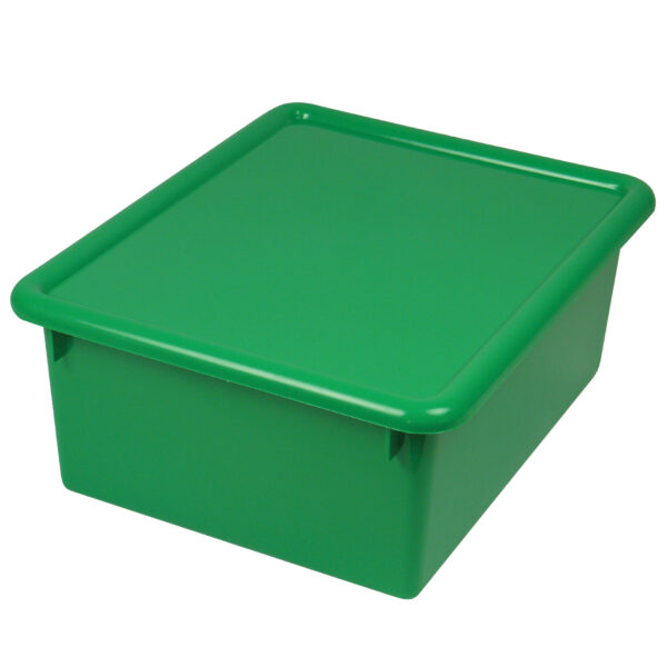Stowaway 5" Letter Box with Lid, Green, Pack of 2
