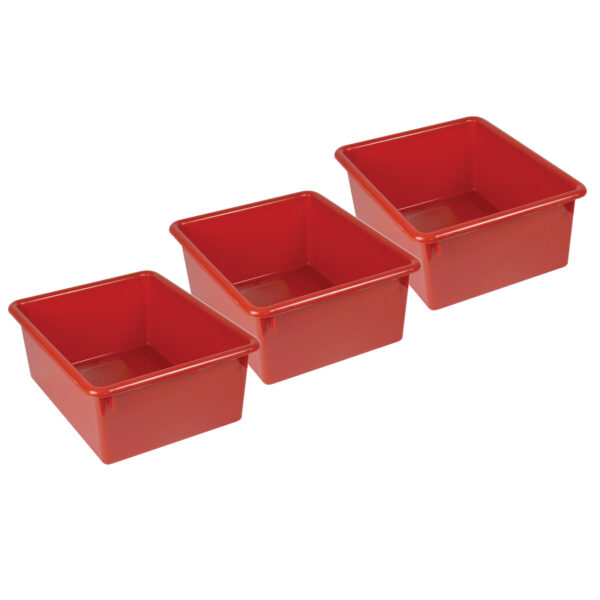 ERSROM16102-3.jpg Stowaway 5" Letter Box no Lid, Red, Pack of 3