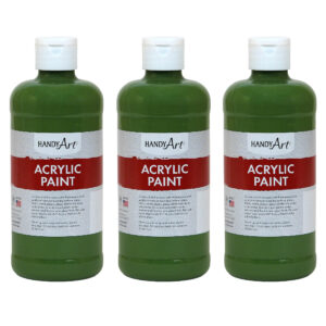 Acrylic Paint 16 oz, Green Oxide, Pack of 3