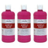 Acrylic Paint 16 oz, Magenta, Pack of 3
