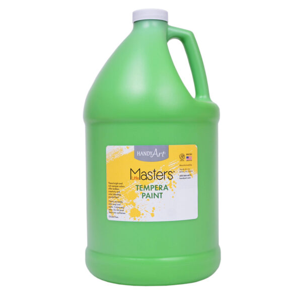 Little Masters Tempera Paint, Light Green, Gallon, Pack of 2