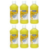 Little Masters Washable Tempera Paint, Yellow, 16 oz., Pack of 6