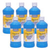 Little Masters Washable Tempera Paint, Light Blue, 16 oz., Pack of 6