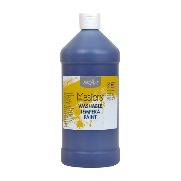 Little Masters Washable Tempera Paint, Violet, 32 oz., Pack of 6