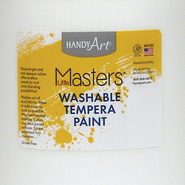 Little Masters Washable Tempera Paint, White, Gallon