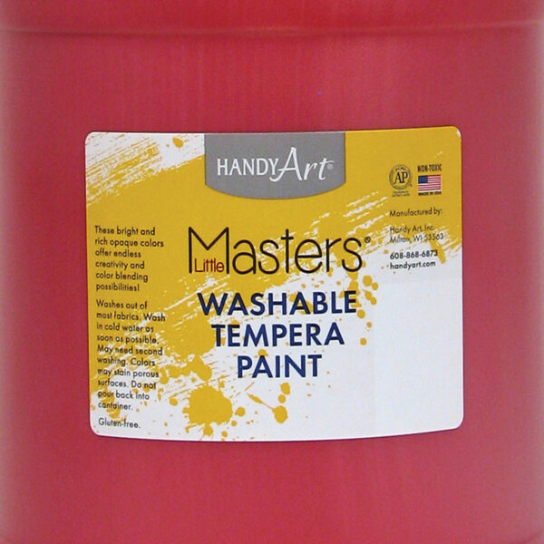 Little Masters Washable Tempera Paint, Red, Gallon