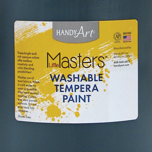 Little Masters Washable Tempera Paint, Black, Gallon
