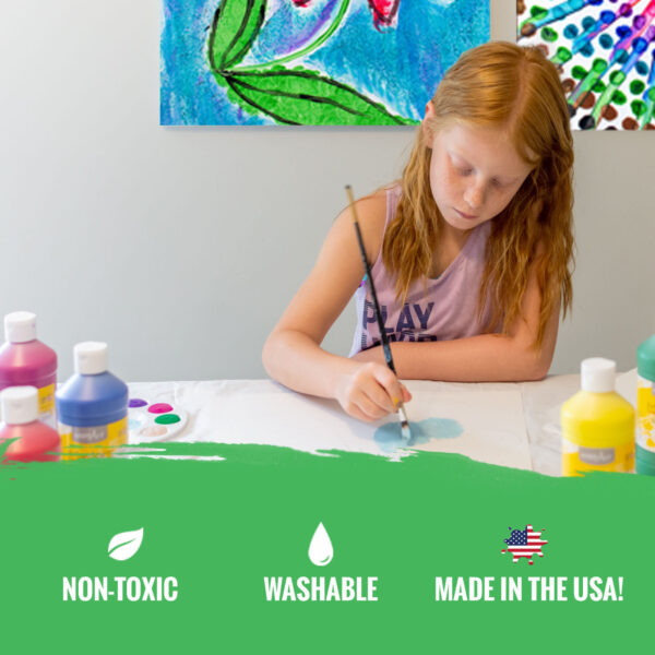 Little Masters Washable Tempera Paint, 128 oz. Bottles, 12 Colors