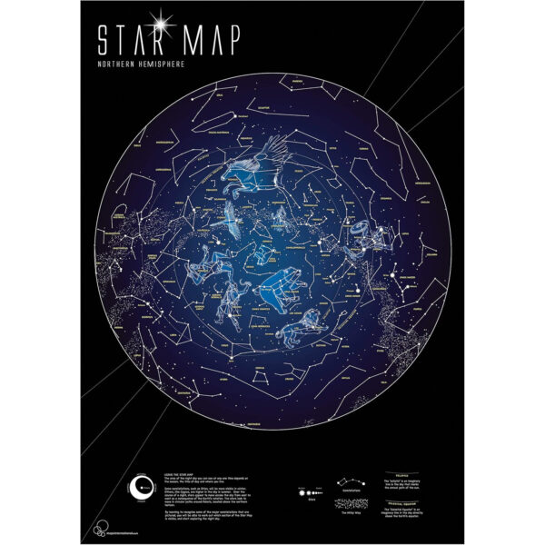 Glow in the Dark Star Map, 33" x 23"