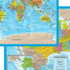 World-USA Laminated Notebook Maps, 32 Count